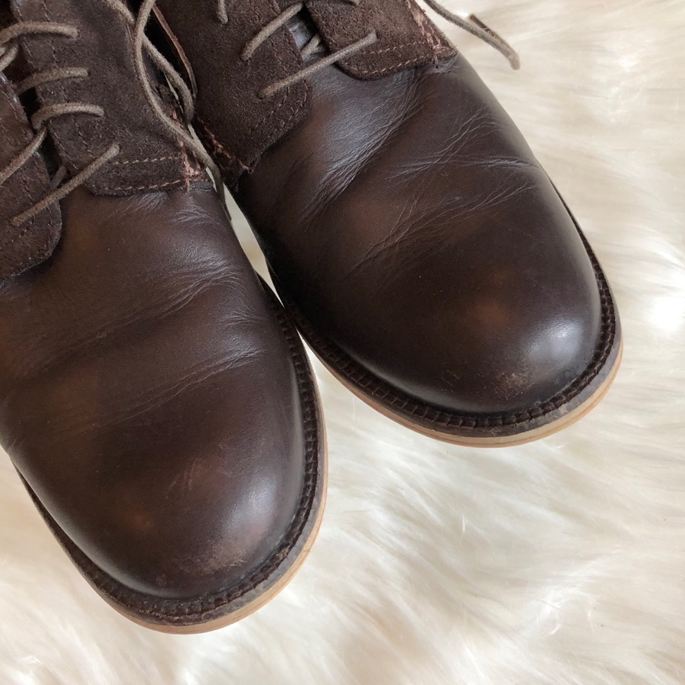 Ben Sherman Dark Brown Leather Oxfords 8 - Picture 3 of 13